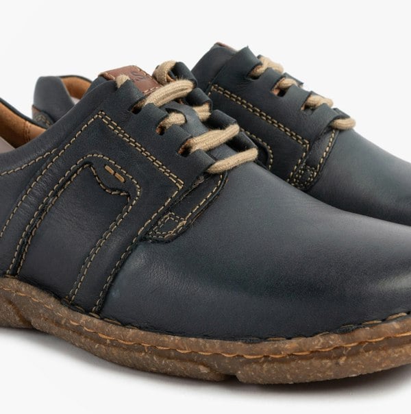 Josef Seibel NEELE 44 Womens Lace Up Leather Shoes Ocean