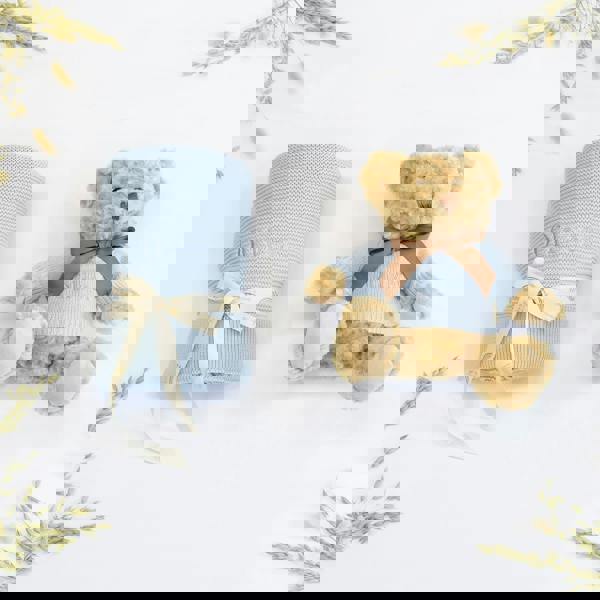 The Baby Gifting Company NEW BABY BLANKET AND TEDDY