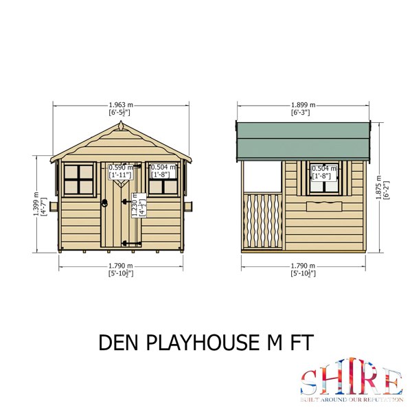 Shire Den 6x4 Shiplap Children's Playhouse