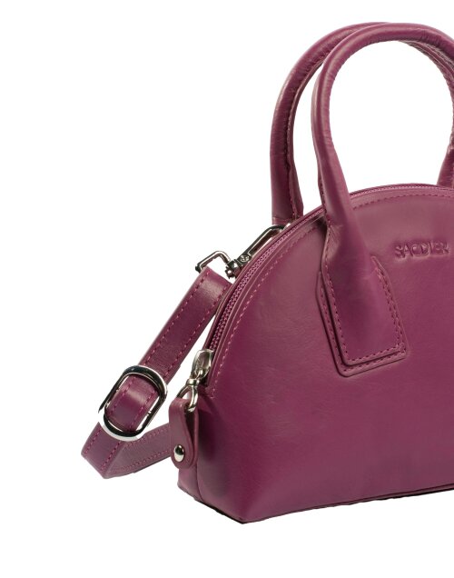 SADDLER GIGI Leather Zip Top Mini Handbag  - Ajustable Strap, Card Holder, Crossbody or Handheld - RFID Protected