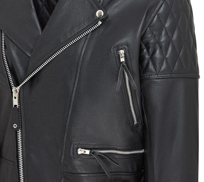 Infinity Leather Mens Cowhide Leather Brando Biker Jacket - Garland