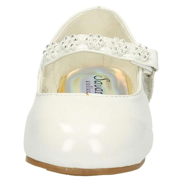 Savannah Girls Savannah Flat Ballerinas With Flower Diamante Trim