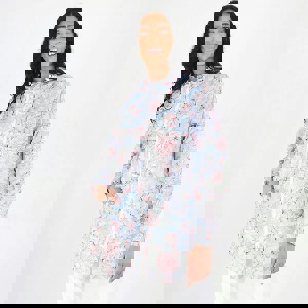 Brave Soul Blue Lightweight Showerproof Hooded Mac - Blue Image 1