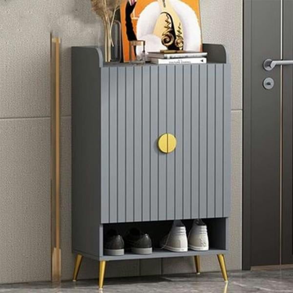 HYGRAD BUILT TO SURVIVE Modern Hallway Shoe Storage Cabinet, 2 Doors – Grey or White | HYGRAD®