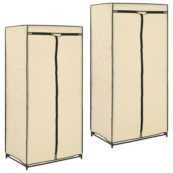 Berkfield Wardrobes 2 pcs Cream 75x50x160 cm