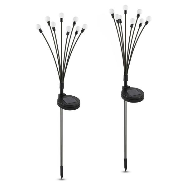Milagro Solar Lamp Multi 8 3000K Ip44 2 Pcs Black