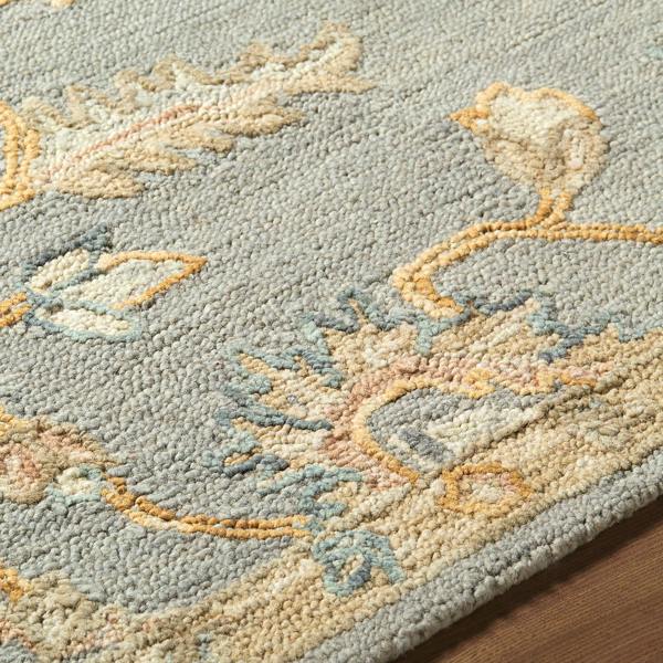 Livabliss Arnold-Hand Tufted Grey Beige Pink Wool Traditional Boho Rug