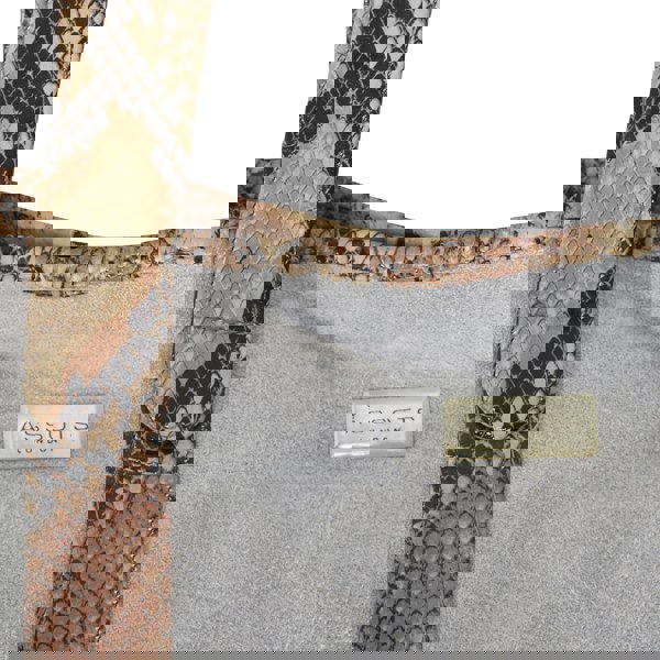 Assots London 'POLLY' Ice Grey Real Suede Leather Oversized Designer Tote Bag