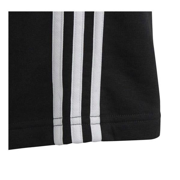 Adidas Girls Fleece 3 Stripes Shorts - Black/White - 
