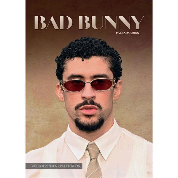 Bad Bunny A3 Calendar 2027, Wall Calendars, Month To View, Entertainment, Gift