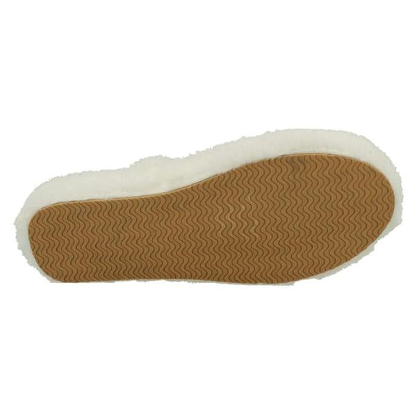 Spot On Ladies Spot On Faux Fur Stripe Detailed Sliders X2119