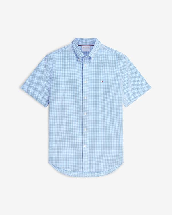 Tommy Hilfiger Flex Poplin Gingham Mens Shirt - Blue Spell/Check