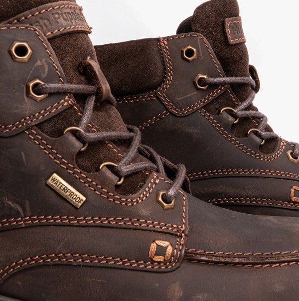 Hush Puppies PALMER Mens Hiking Boots Brown