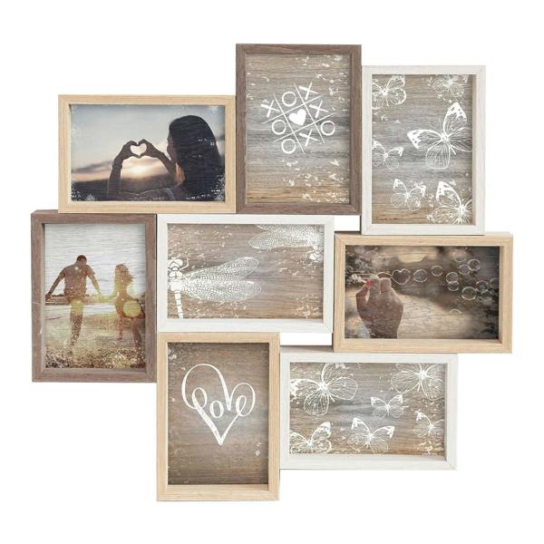 Nielsen Accent by Nielsen Collage Photo Frame for 8 Pictures 4x6in - Mixed Wood Finishes