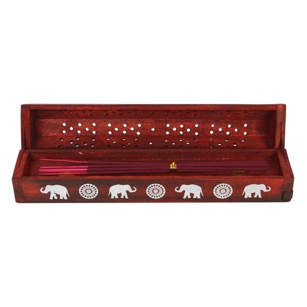 Serano Elephant Wooden Rosewood Incense Box Set
