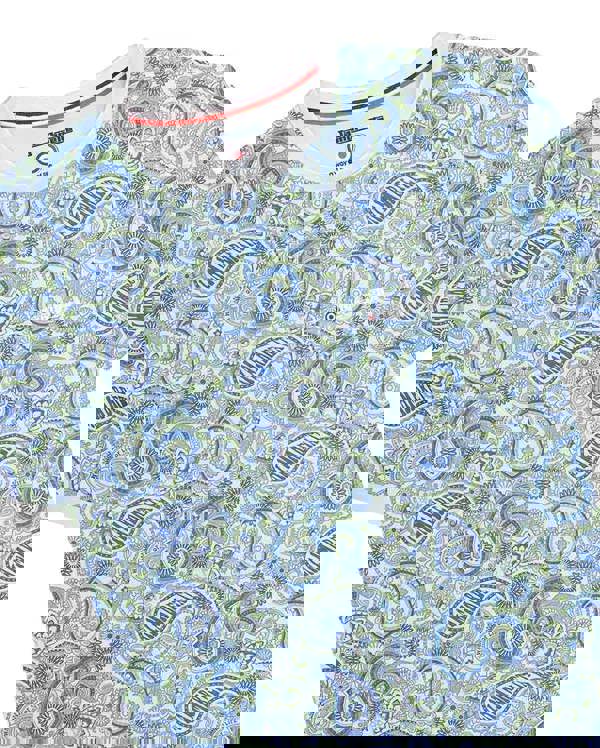 Lambretta Mens All Over Paisley Branded Retro Casual T-Shirt