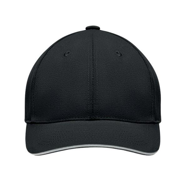 MidOcean Tekapo Heavy Brushed Cotton Baseball Cap - White/Black - 