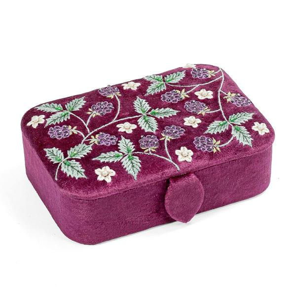 Pia Beyond the Brambles Plum Velvet Jewellery Box
