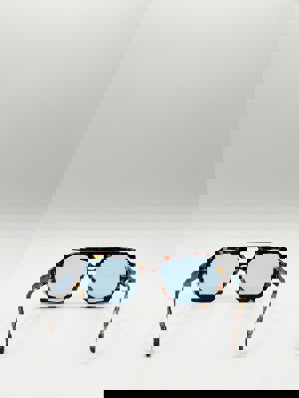 SVNX Tortoiseshell Navigator Sunglasses with Blue Lenses