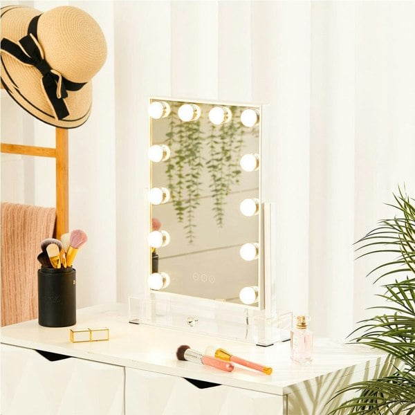 Rectangular Hollywood Vanity Makeup Mirror Living and Home