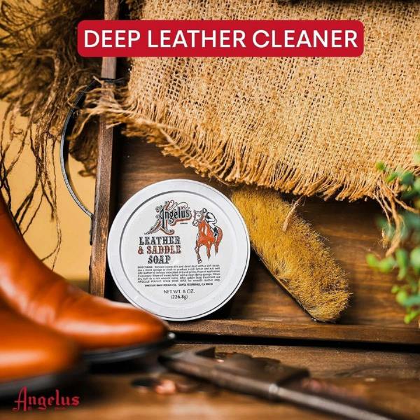Angelus Leather & Saddle Soap Tub - Cleaning & Conditioning 3oz
