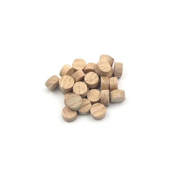 12mm Oak Flat Head Cross Grain Plug