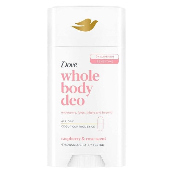 Dove Whole Body Deodorant Stick Long Lasting Fresh Raspberry & Rose, 75ml