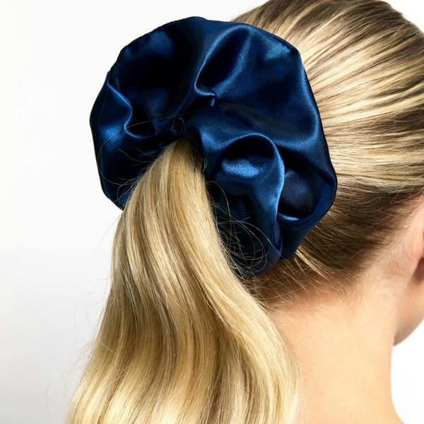Silver Cloud Beauty Silver Cloud Satin+ Oversized Scrunchie Santorini Navy