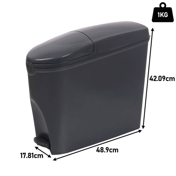 ProWashroom Sanitary Bin 60L & 150 Bin Liners - Slimline Washrooms Toilets Hygienic Disposal Pedal Bins