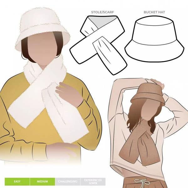 Style Arc Sewing Pattern Cosy Duo - Scarves, Headwear for Women - Easy