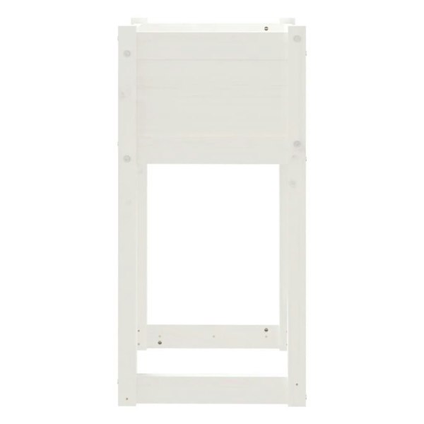 Berkfield Planter White 40x40x81 cm Solid Wood Pine