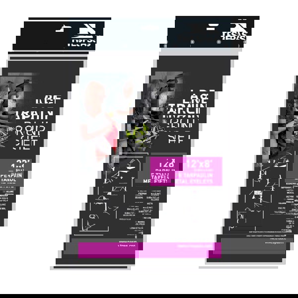 Trespass Faulken Large Tarpaulin Ground Sheet - Black