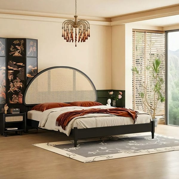 Heather King Size / Super King Size Bed, Rattan-Weilai Concept-Weilai Concept