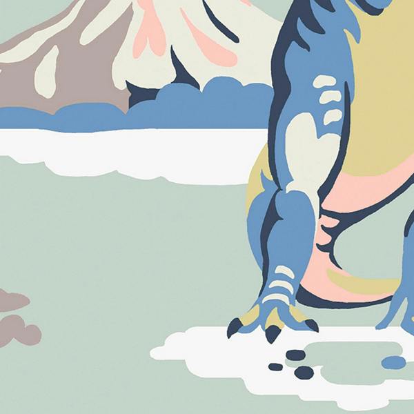 Cath Kidston Dinosaurs Duckegg Wallpaper