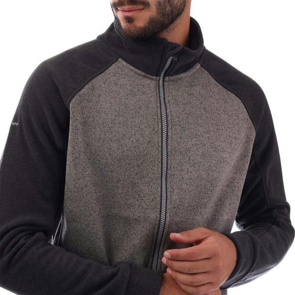 Trespass Mens Contrast Sleeves Fleece Jacket - Grey - 