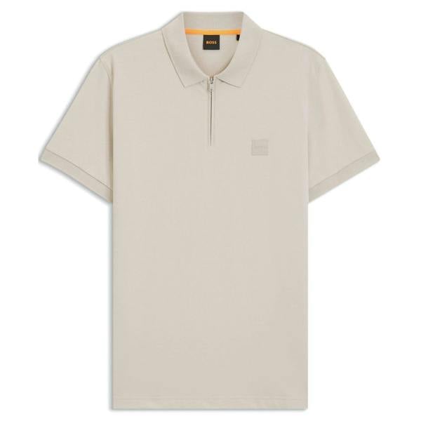 Boss Mens Regular Short-Sleeved Polo Shirt - Grey - 
