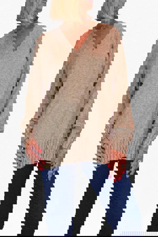 Paulo Due Women's Soft Knit V Neck Jumper