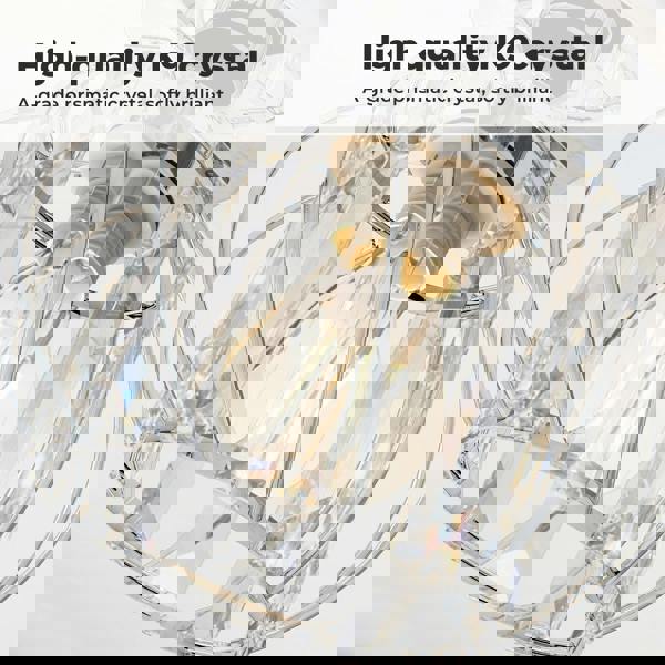 Emitto Crystal Ceiling Light Semi Flush Mount Chandelier Modern Hallway Silver