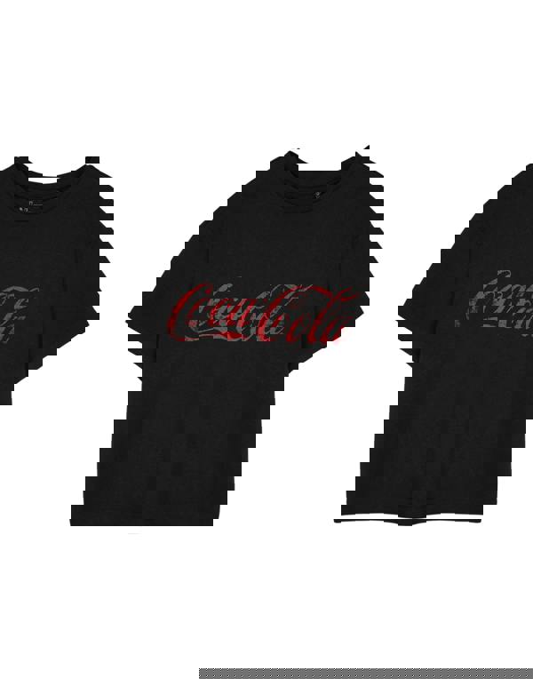 Coca Cola Womens Black Coca-Cola Cropped Short Sleeved T-Shirt