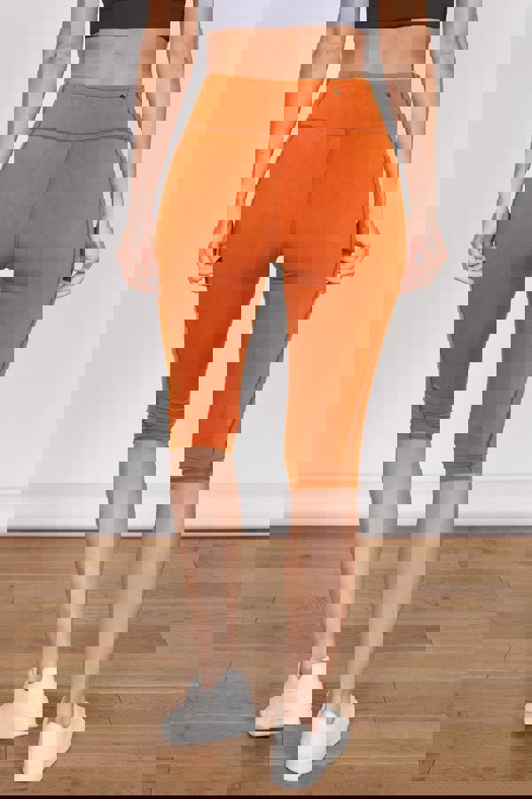 Jeetly.comTaylor Orange 3/4 Sports LeggingsActivewear