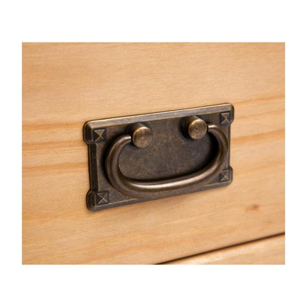 Cabinet Bits Lugo Waxed 3 Drawer 3 Door Sideboard Brass Drop Handle