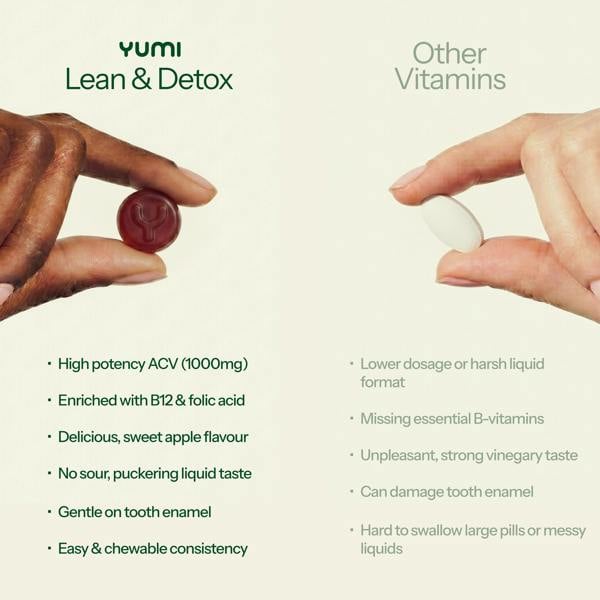 Yumi Nutrition Apple Cider Vinegar Gummies with B12 & Folic Acid
