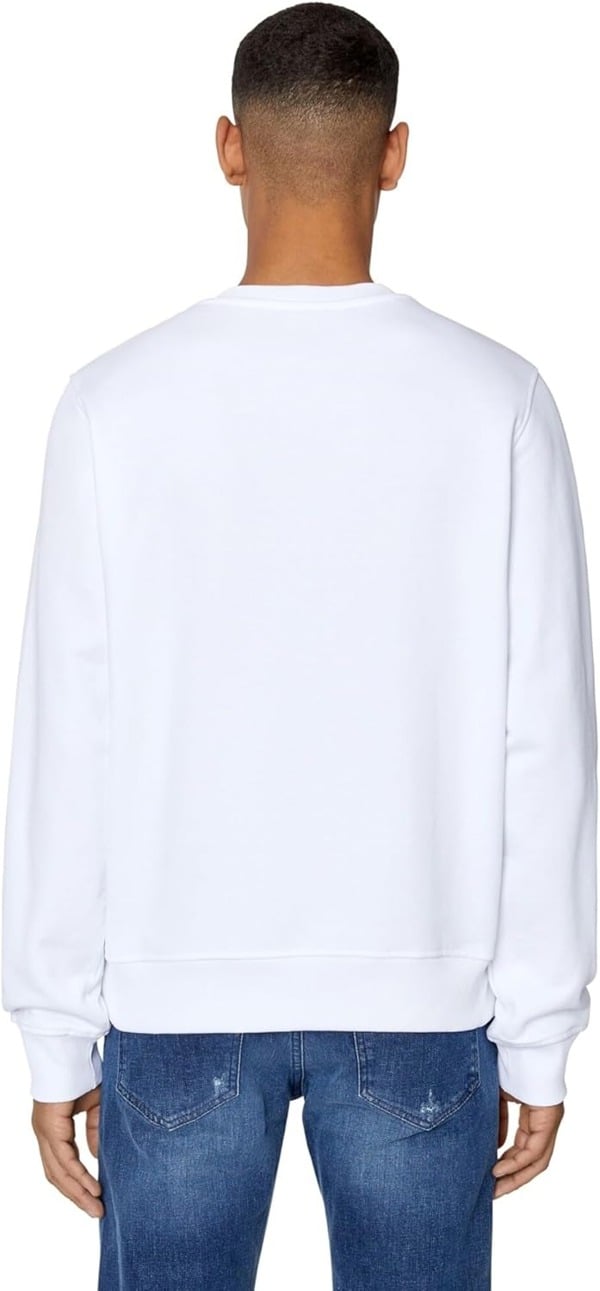 Diesel Peel Effect Logo Sweatshirt - White