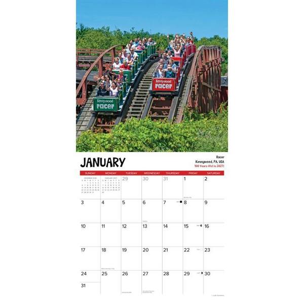 Roller Coasters Calendar 2027, Wall Calendars, Month To View, Transport, Gift