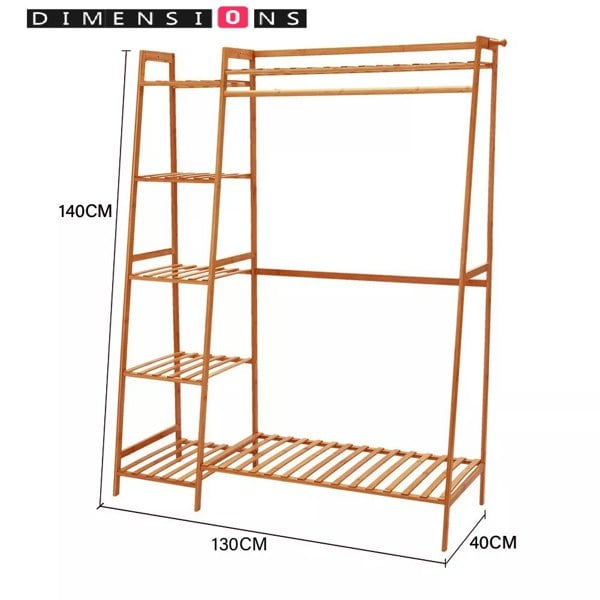 Modcraft Heavy Duty Wooden Clothes Rail - Natural