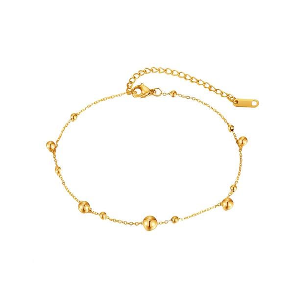 Elodie Anklet - 18K Gold PVD-Plated Beaded Anklet