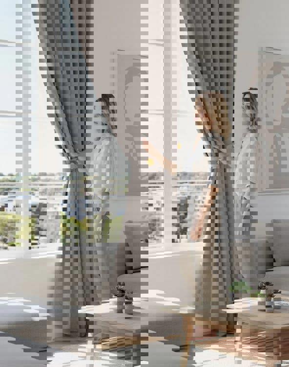 Anyhouz Anydrape Curtain Silver Gray 500cmx250cm Fashion Luxury Curtains Window Decor