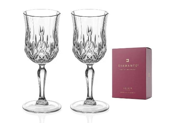 Diamante Dorchester Apertif Sherry Port Glasses - Nick & Nora - Set of 2