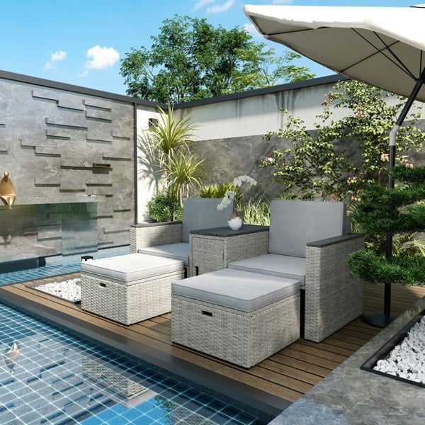 Rattan Chair Set