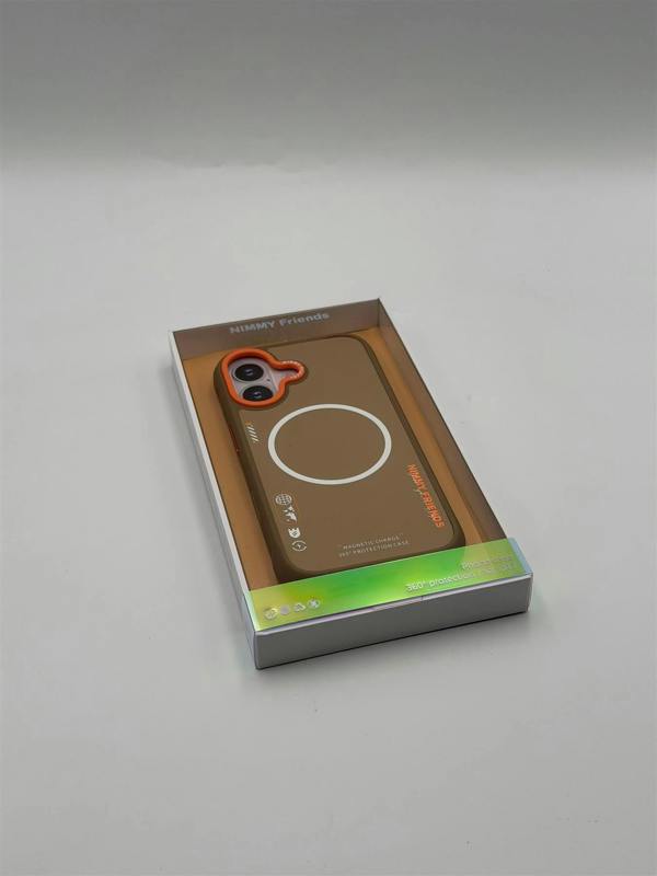 Nimmy Friends Nimmy Cool & Cute 2.0 Case with MagSafe for iPhone 17 6.3" Brown Orange - N-YJKM-CX2.0-IP17-02